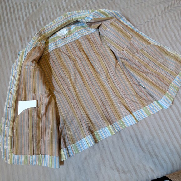 Christopher & Banks Jacket in Multi Color Stripes and Textures - Picture 6 of 10